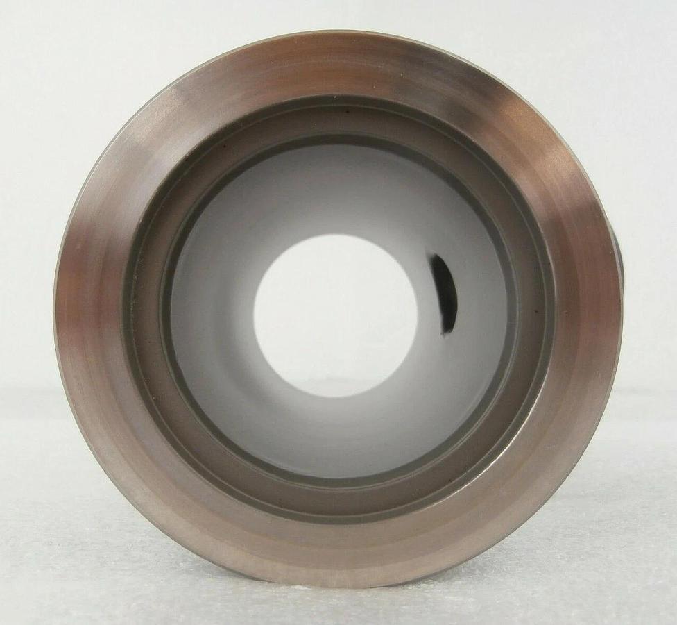 Used Edwards C5371 Straight Nipple Vacuum Adapter Tee ISO80 to ISO100 6" Working