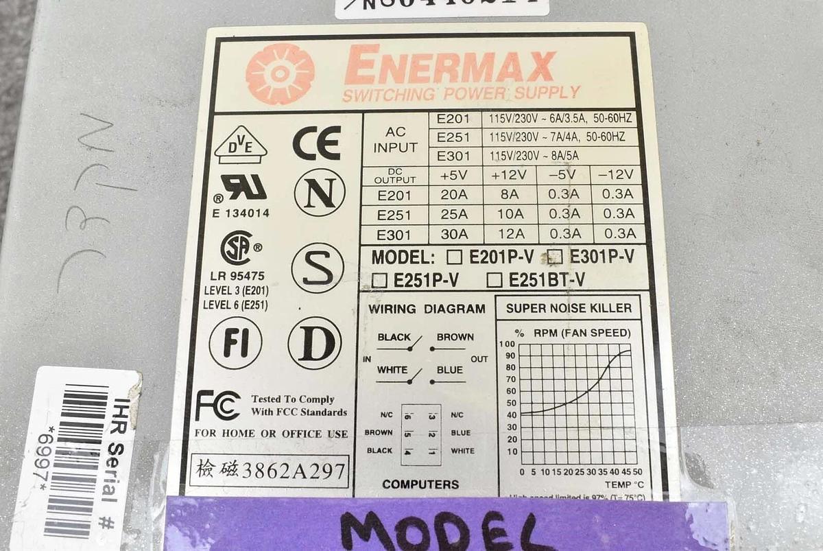 Used Enermax E201P-V Power Supply