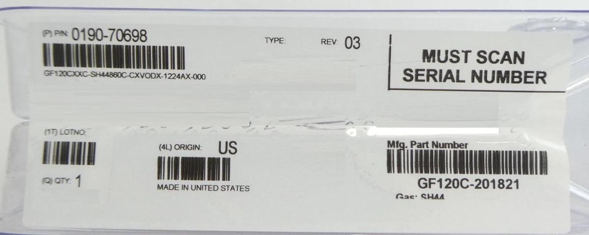 Brooks Instrument GF120C-201821 Mass Flow Controller MFC Lot of 2 New Surplus