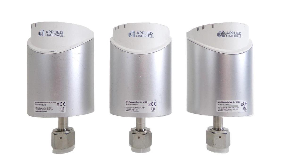 Used AMAT Applied Materials Baratron Transducer CG100 Lot of 3 Surplus