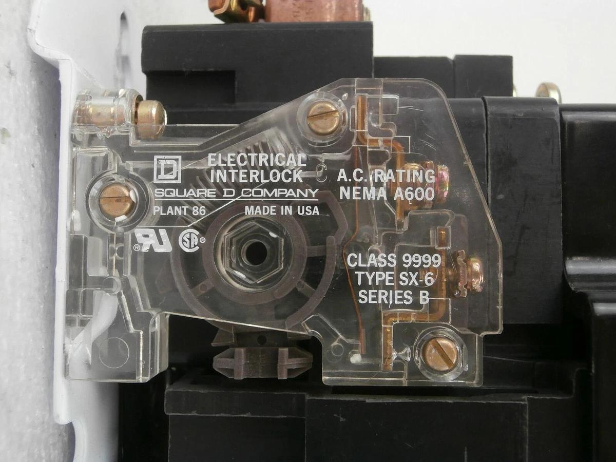 Used Square D 8502SE02S Motor Starter Coil 31074-400-16 Veeco Microetch 1201 Working
