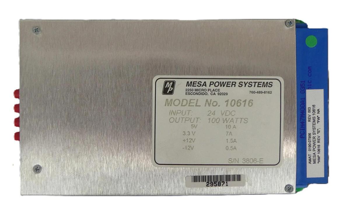 Used Mesa Power Systems 10616 Power Supply 100W PCB AMAT 0190-07906 Working Spare