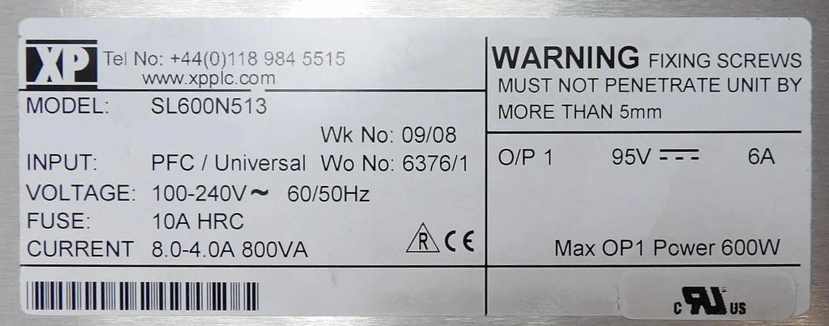 Used XP Power SL600N513 Power Supply XPiQ AB Sciex Spectrometer MDS Lot of 3 Working