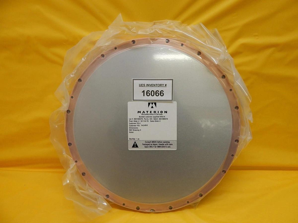 Materion Microelectronics 7113419 NiFe14 Bonded Target New Surplus