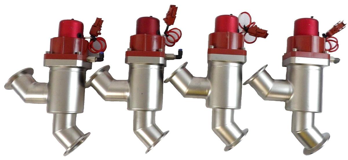 Used MKS Instruments 99R0728 PPN1228 LPJ1-50-IK-CLHXXX Angle Valve Lot of 4 Working