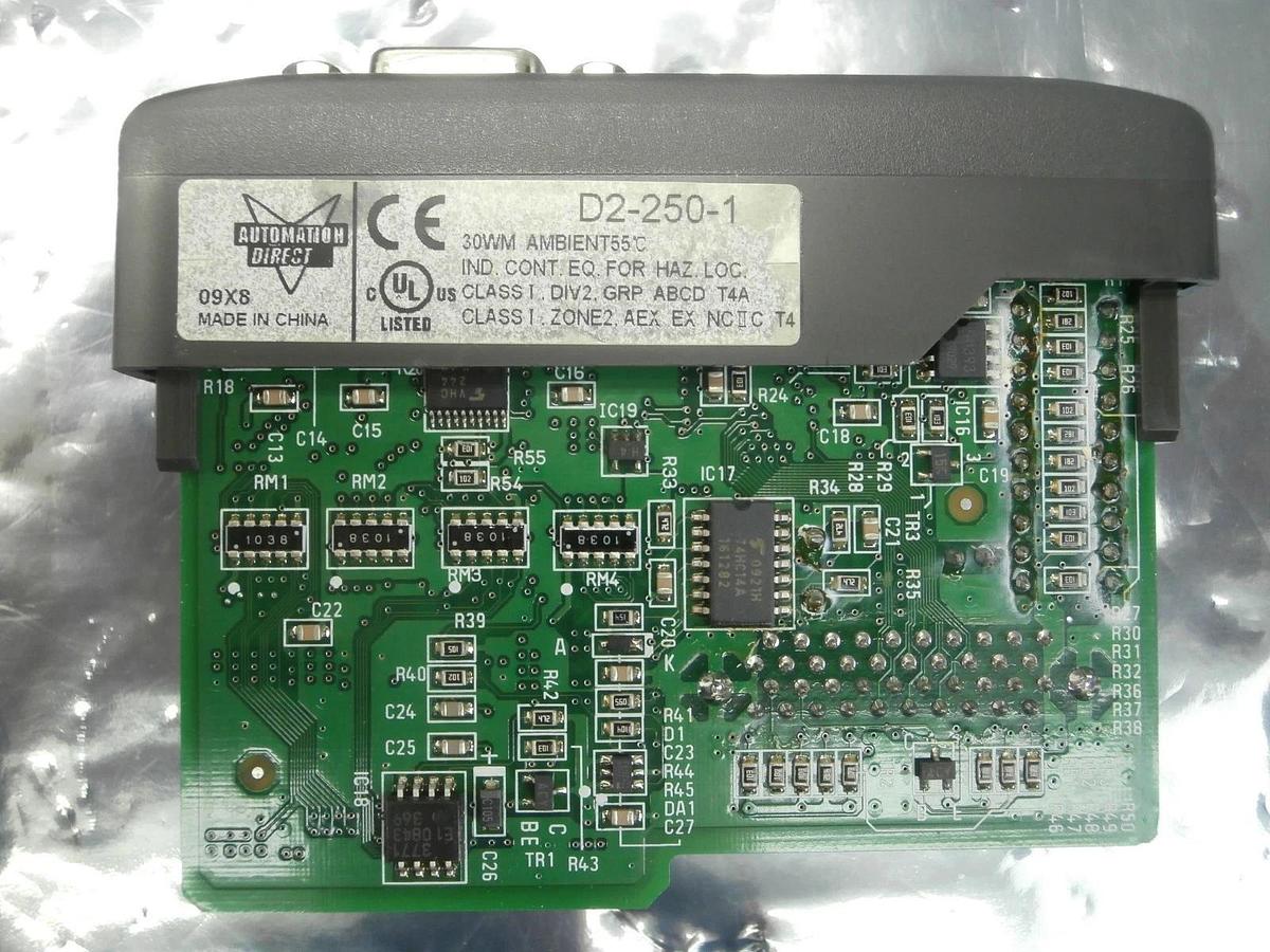 Used Automation Direct D2-09B-1 9-Slot PLC Controller DirectLOGIC 205 Missing Covers