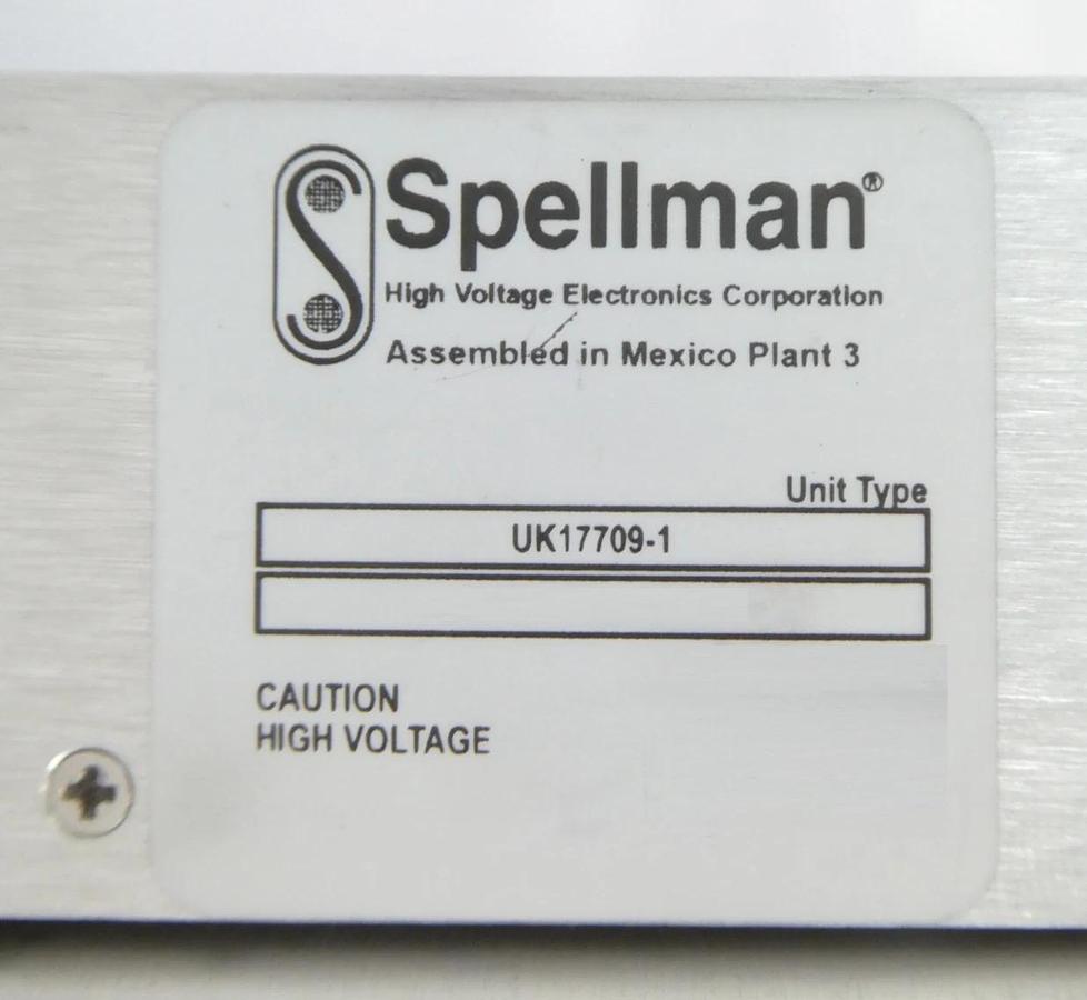 Used Spellman UK17709-1 High Voltage Power Supply Module Spectrometer Working