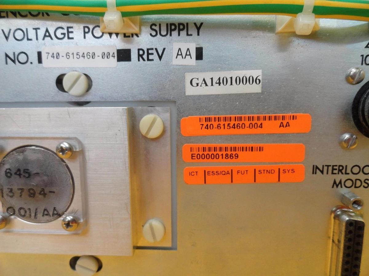 Used KLA-Tencor 740-615460-004 High Voltage Power Supply eS20XP E-Beam Working