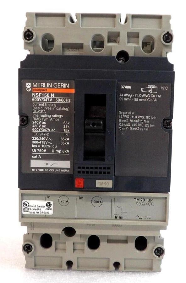 Merlin Gerin NFNF36090 3-Pole Circuit Breaker Compact NS NSF150 N Lot of 8 New