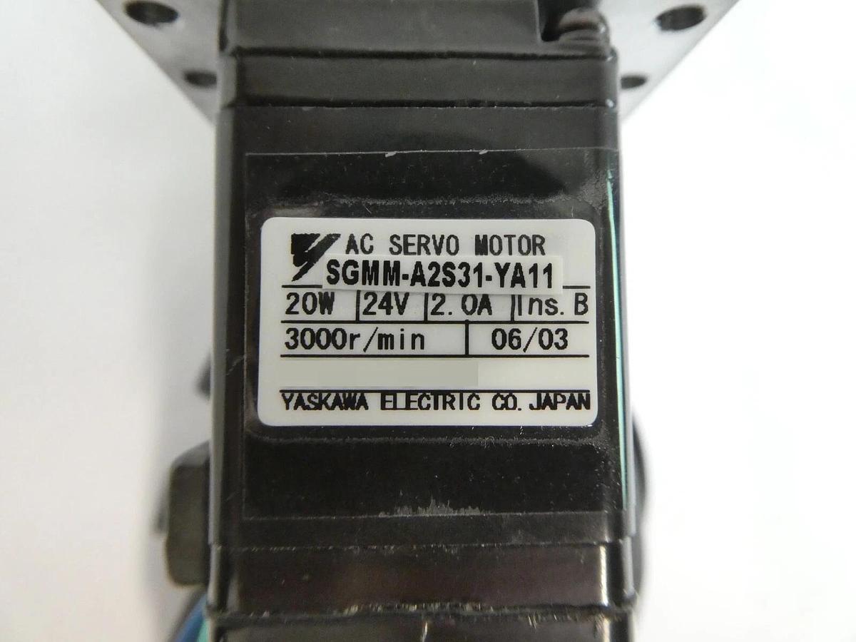 Used Yaskawa SGMM-A2S31-YA11 AC Servo Motor Reseller Lot of 2 Working Surplus