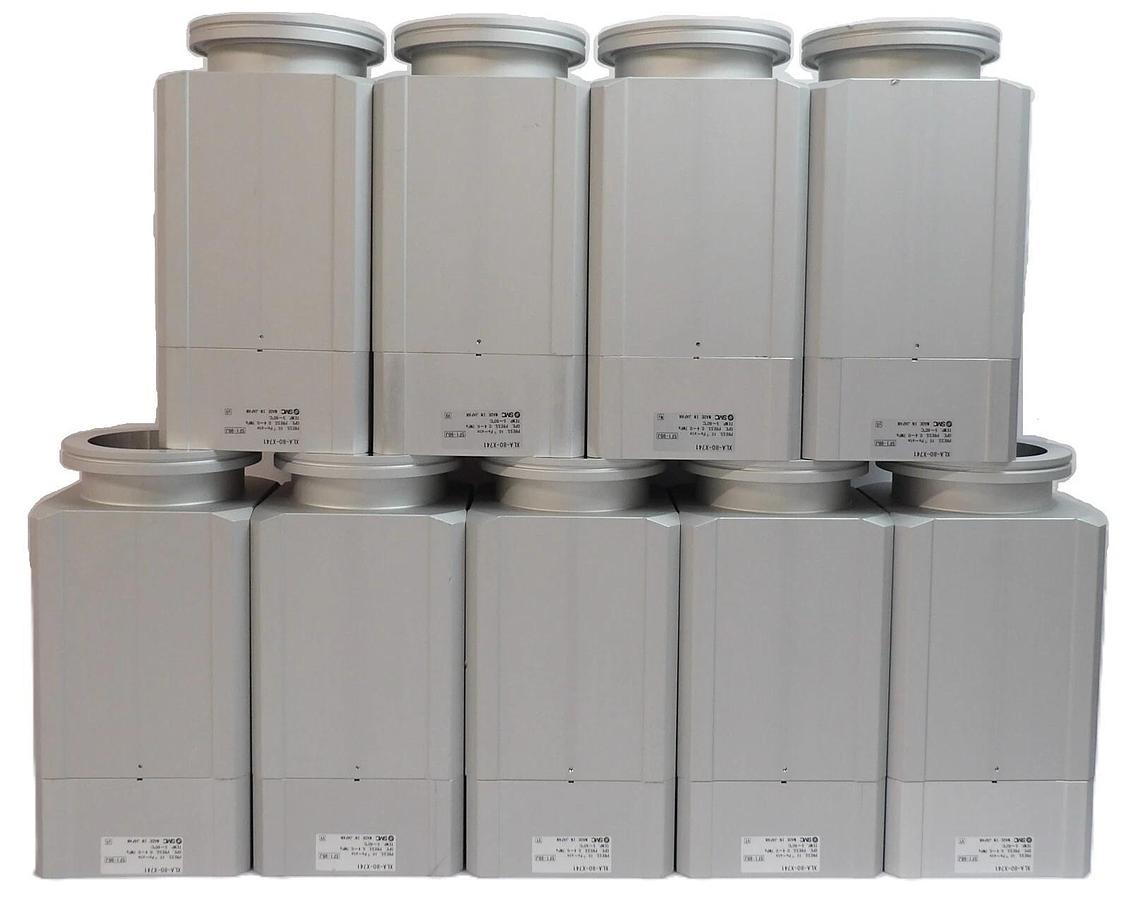 SMC XLA-80-X741 High Vacuum Angle Valve Vacuum Series Lot of 9 New Surplus