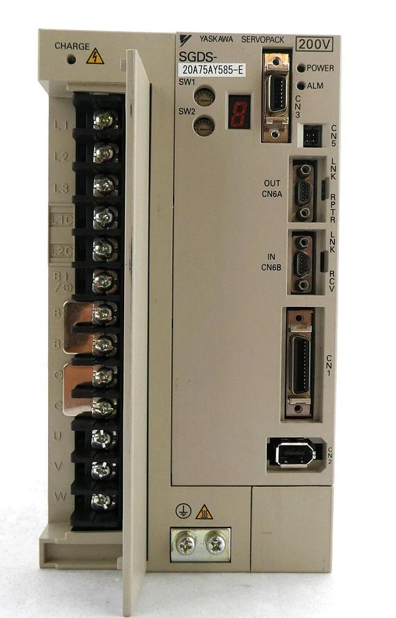 Used Yaskawa Electric SGDS-20A75AY585-E AC Servo Drive SERVOPACK 200V Working Surplus