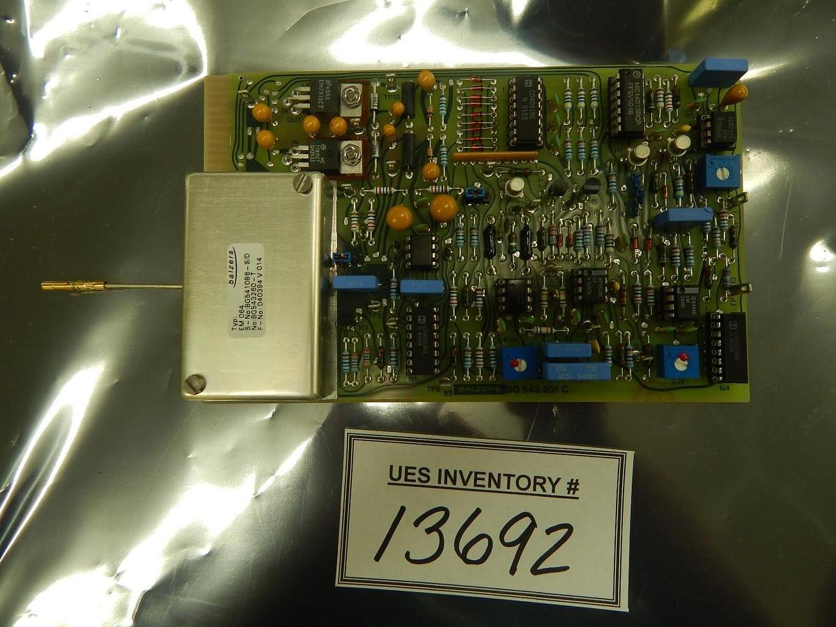 Used Balzers BG 541 086-S/D Partial Pressure Gauge PCB Card EM 064 Used Working
