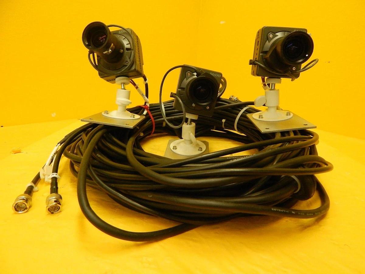 Used Sanyo VCC-5884 Color CCD Camera Reseller Lot of 3 Used Working