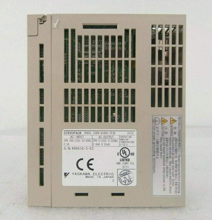 Used Yaskawa Electric SGDM-A5ADA-TE3B Servo Driver SERVOPACK TEL Lithius Working