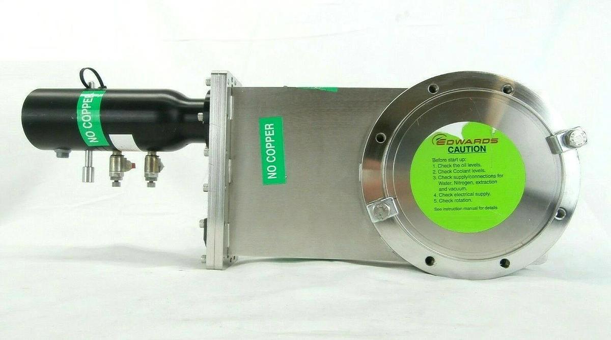 Used Edwards DN 200 6" ISO-F Pneumatic Gate Valve No Copper Working Spare
