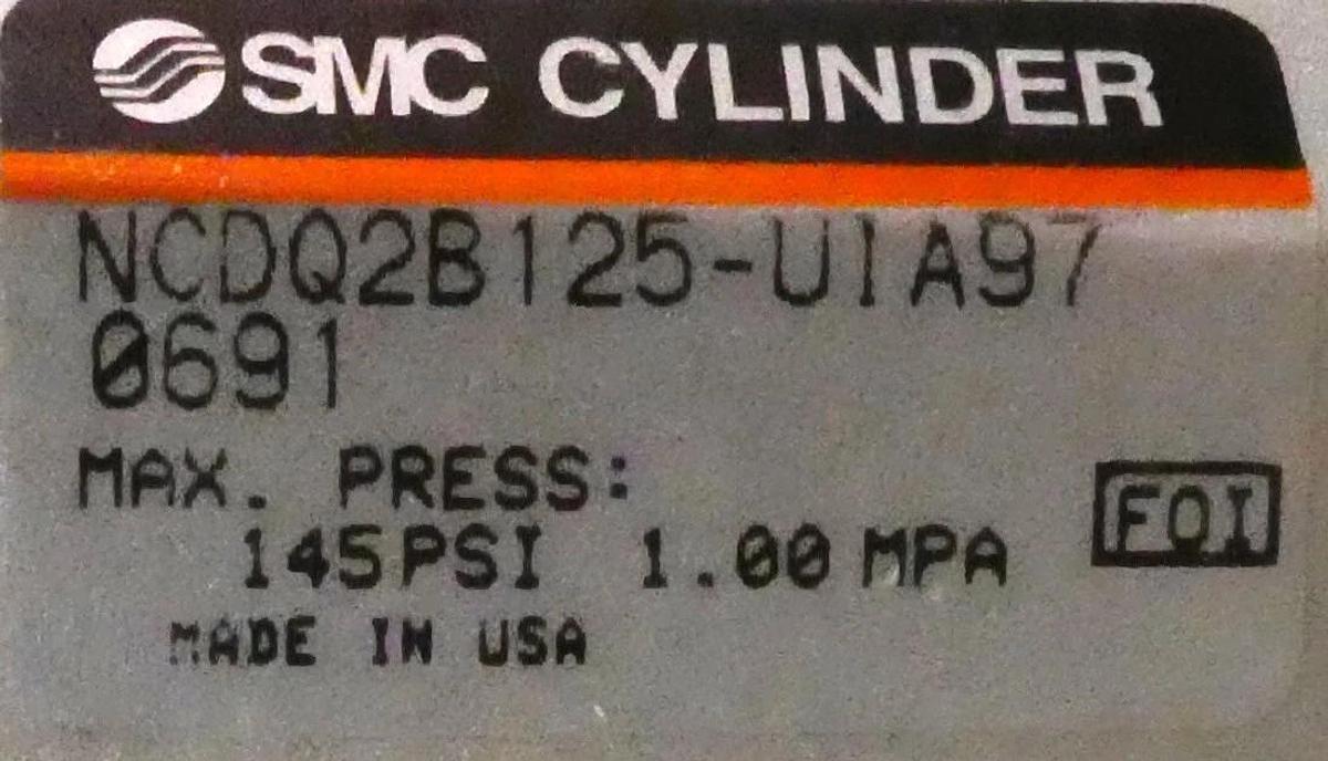 Used SMC NCDQ2B-UIA97 0691 300mm Pneumatic Cylinder AMAT 0060-13113 Working Surplus