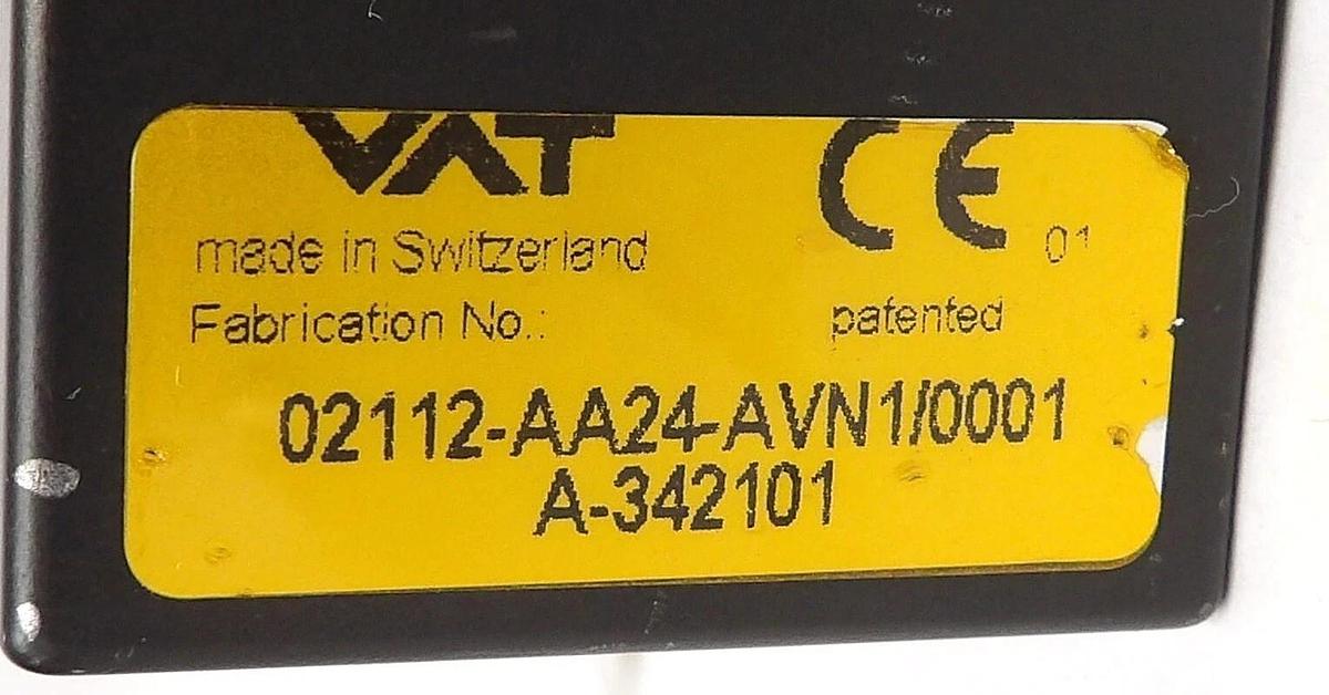 Used VAT 02112-AA24-AVN1 Rectangular Gate Valve MONOVAT Series 02 Working