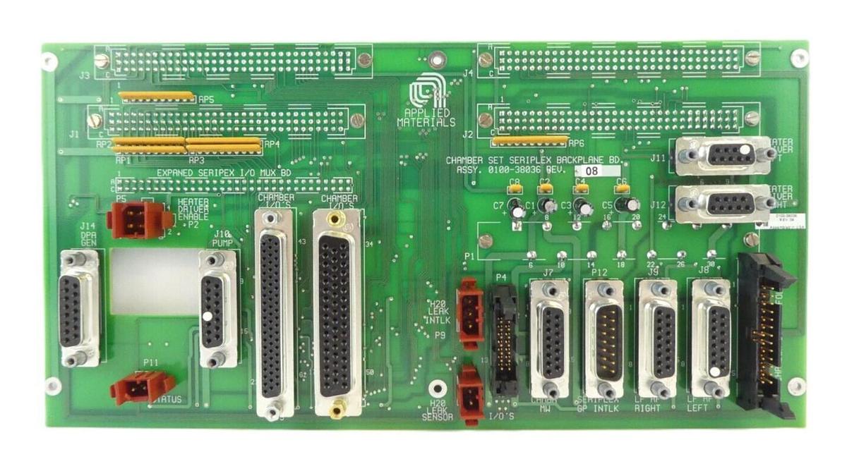 Used AMAT Applied Materials 0100-38036 Chamber Set Seriplex Backplane PCB Working