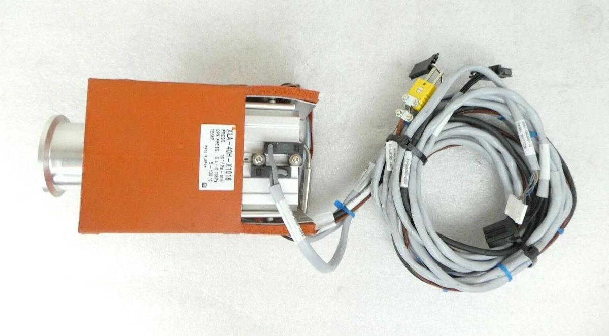 Used SMC XLA-40H-X1018 Heated Pneumatic High Vacuum Angle Valve Trias Working Surplus