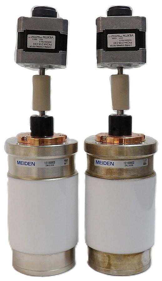 Used Meiden 12100003 Variable Vacuum Capacitor Lot of 2 Working