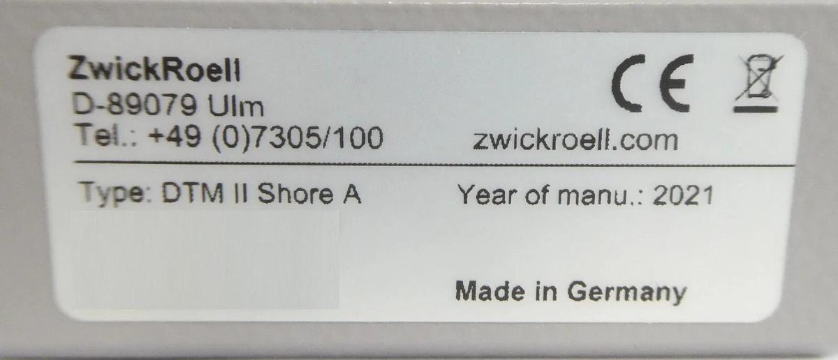 Used Zwick Roell 3105 Digi Test II Digital IRHD/Shore Hardness Tester Parts Surplus