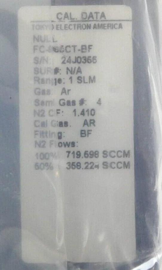 Aera FC-985C Mass Flow Controller MFC 1 SLM AR TEL FC-985CTBF New Surplus