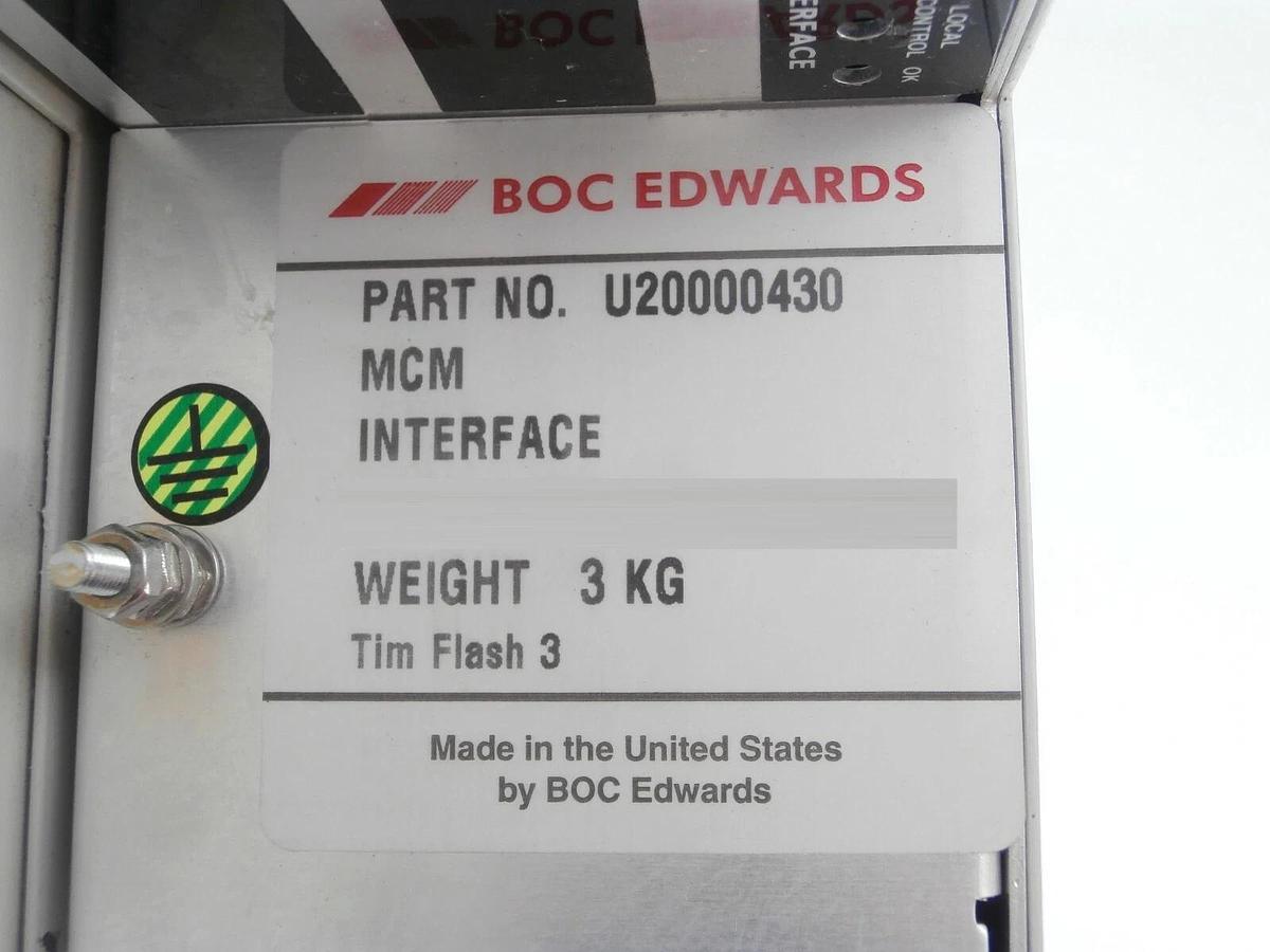 Used Edwards U20000430 Vacuum Pump MCM Interface Module Tim Flash 3 Working Spare