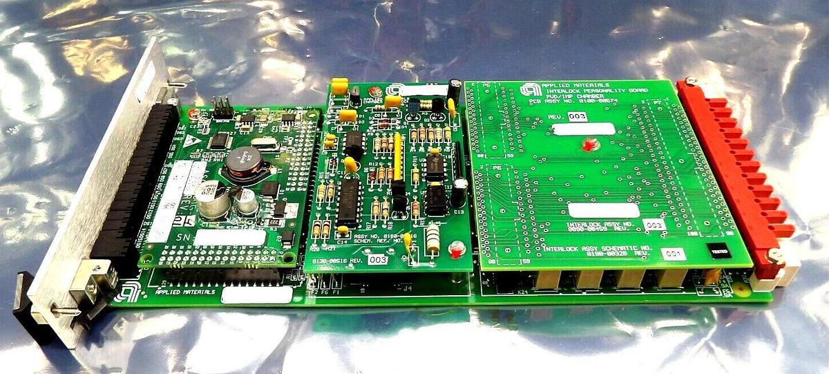 Used AMAT Applied Materials 0100-20458 Interlock Personality PCB 0090-00459 Working