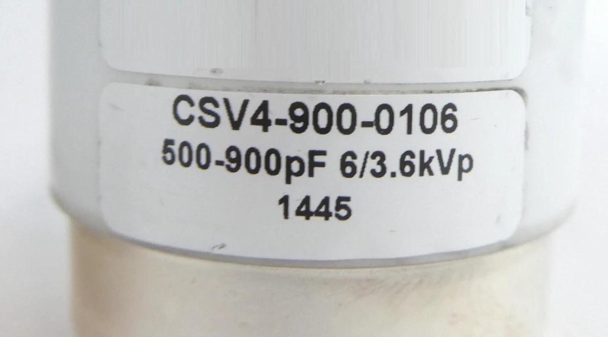 Used Jennings CSV4-900-0108 CSV4-900-0106 Vacuum Capacitor Lot of 2 Working Surplus