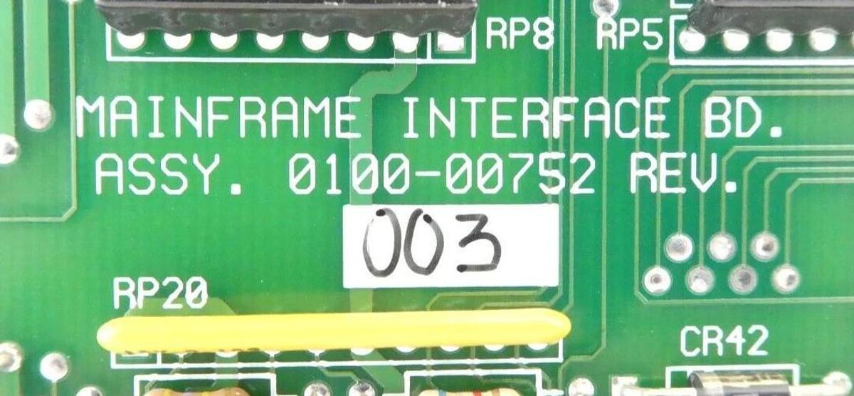 Used AMAT Applied Materials 0100-00752 Mainframe Interface PCB Card Broken Tabs
