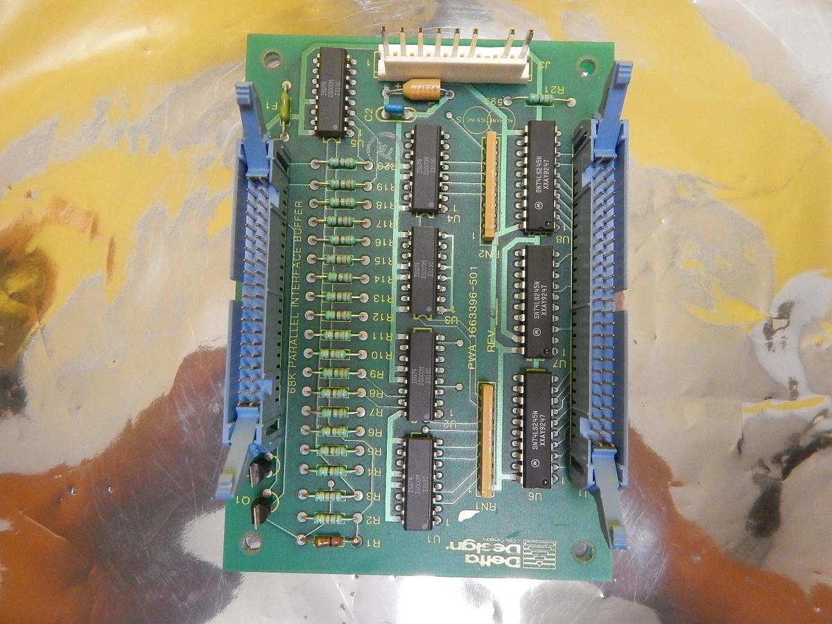 Used Delta Design 1663396-501 68K Parallel Interface Buffer Board PCB Used Working
