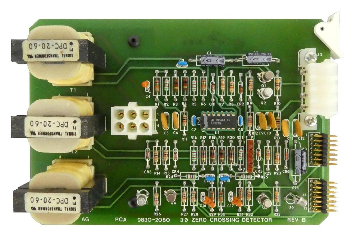 Used AG Associates 9830-2080 3 Phase Zero Crossing Detector Heatpulse PCB Working