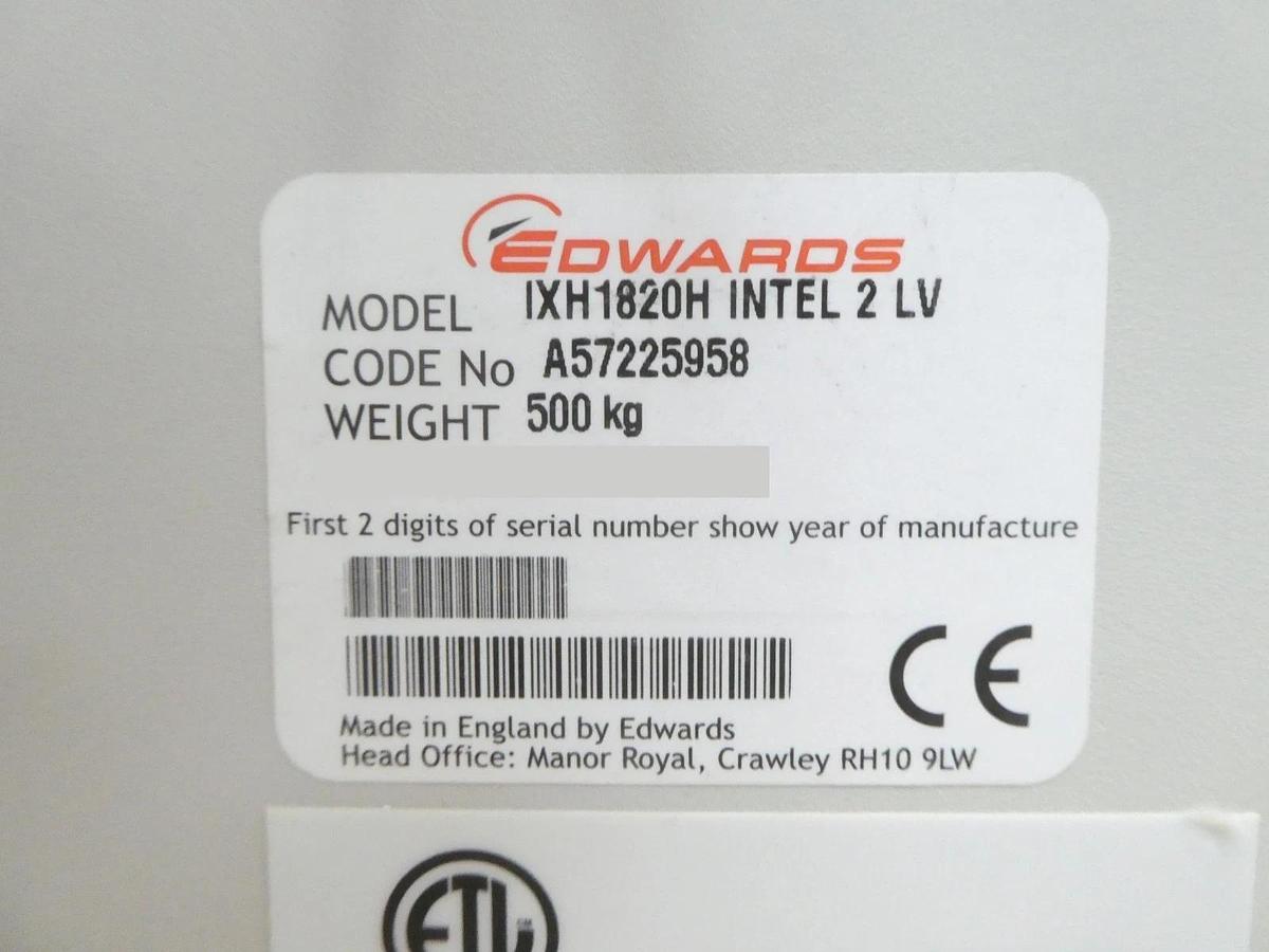 Refurbished iXH 1820H Edwards A57225958 Dry Vacuum Pump IXH1820H LV Manufacturer Refurbished