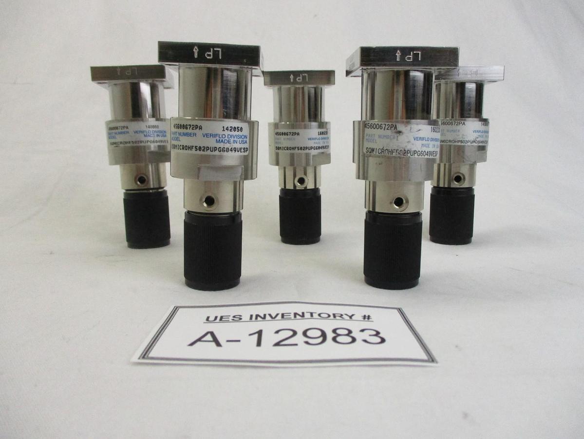 Used Parker Veriflo 45600672PA Valve Reseller Lot of 5 SQMICROHF502PUPG6049VESP Used