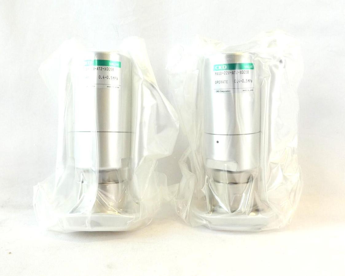 CKD MAGD-22V-AT2-X0058 Pneumatic Valve Reseller Lot of 2 New Surplus