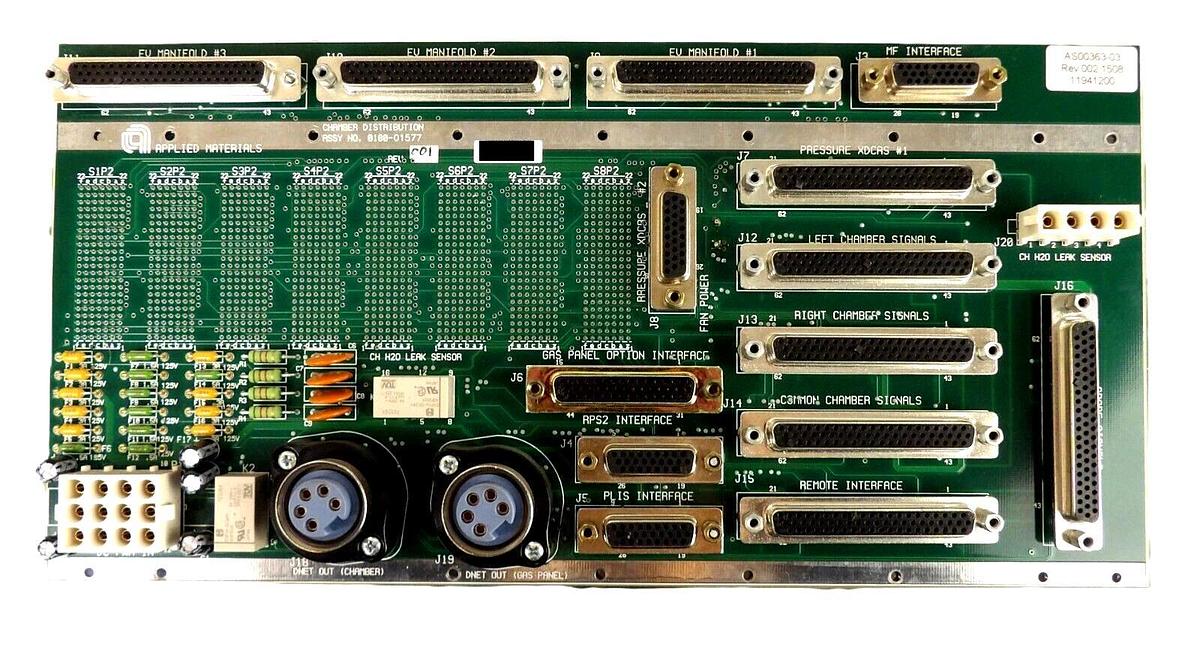 Used AMAT Applied Materials AS00363-03 Chamber Distribution PCB 0100-01577 Working