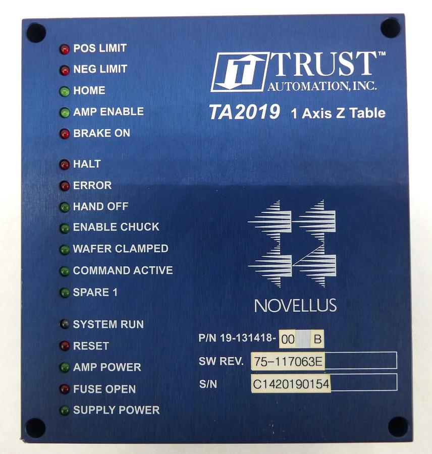 Used Trust Automation TA2019 Novellus 19-131418-00B Movement Controller New Surplus