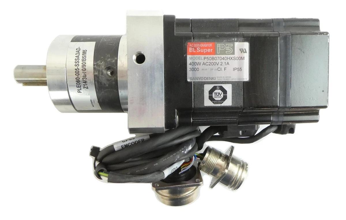Used Sanyo Denki P50B07040HXS00M AC Servo Motor BL Super P5 AMAT 0010-58481 Working