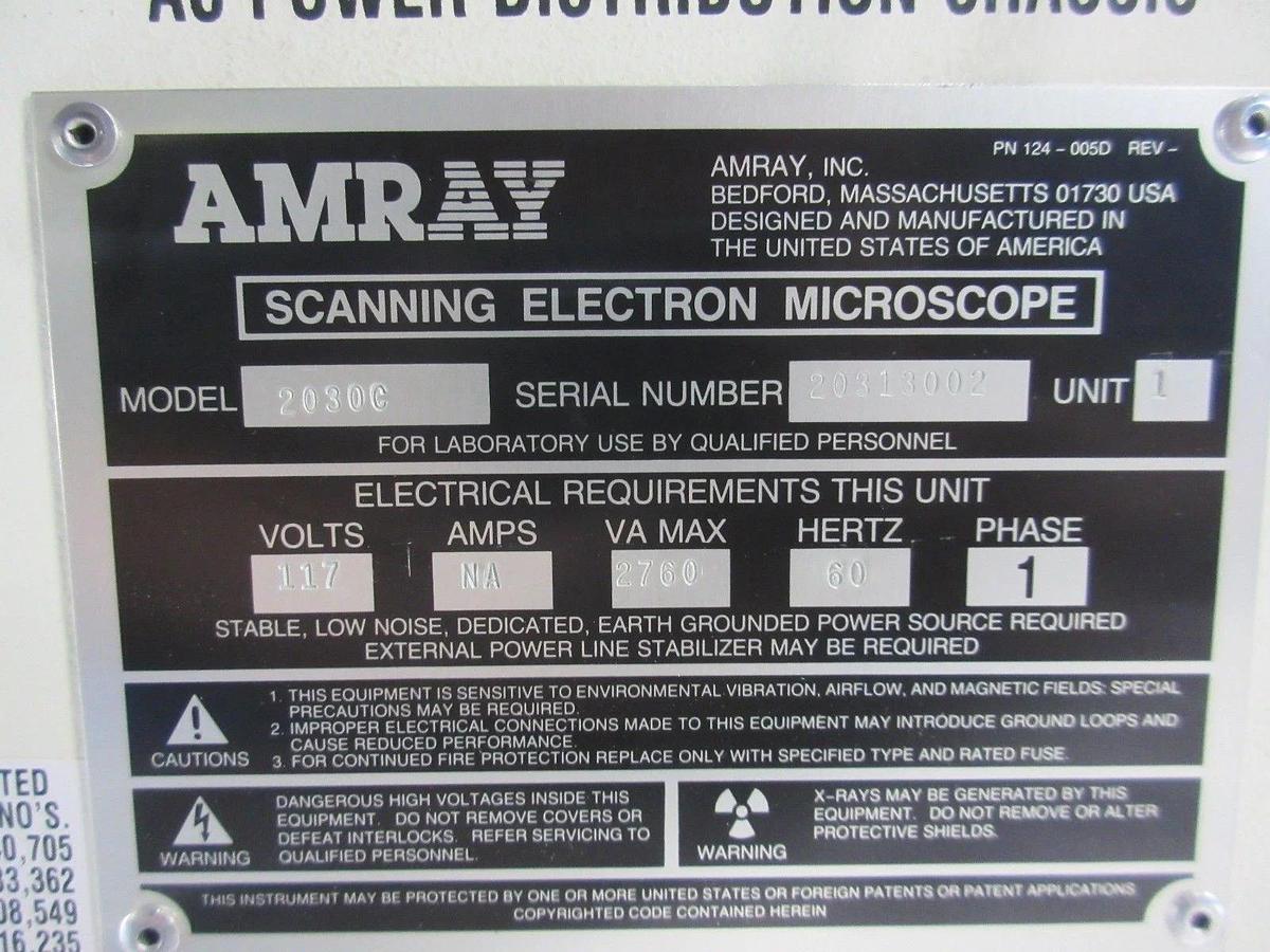 Used Amray 2030C Scanning Electron Microscope AC Power Distribution Chassis Used