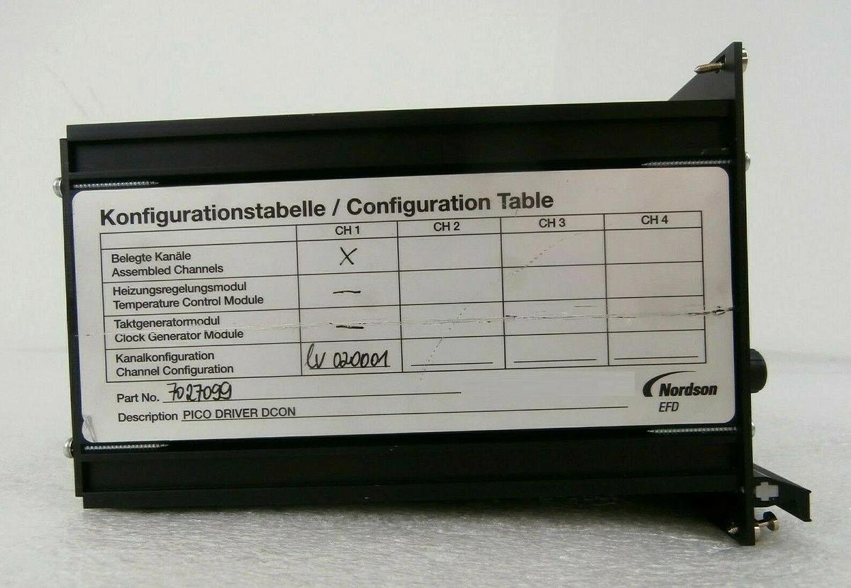 Used Nordson EFD 7027099 4-Channel PICO Driver Controller Samsung FSL-IW3MA2 Spare
