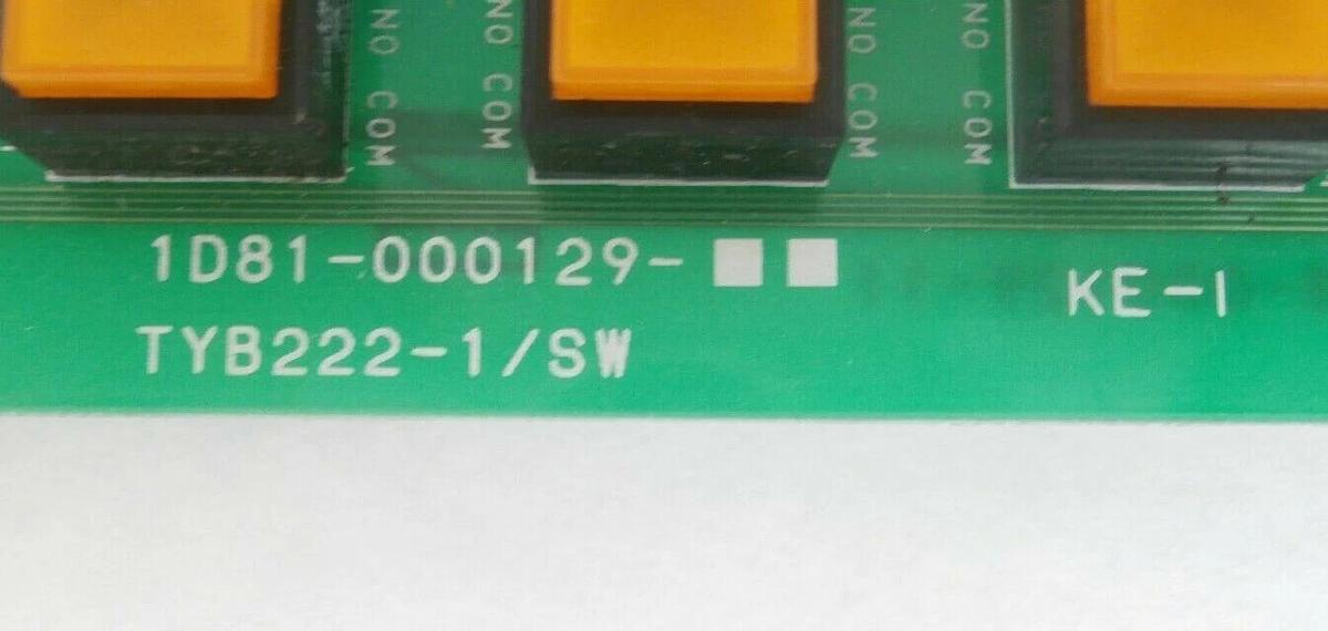 Used TEL Tokyo Electron 1D81-000129 Interface Panel PCB TYB222-1/SW Unity II Working