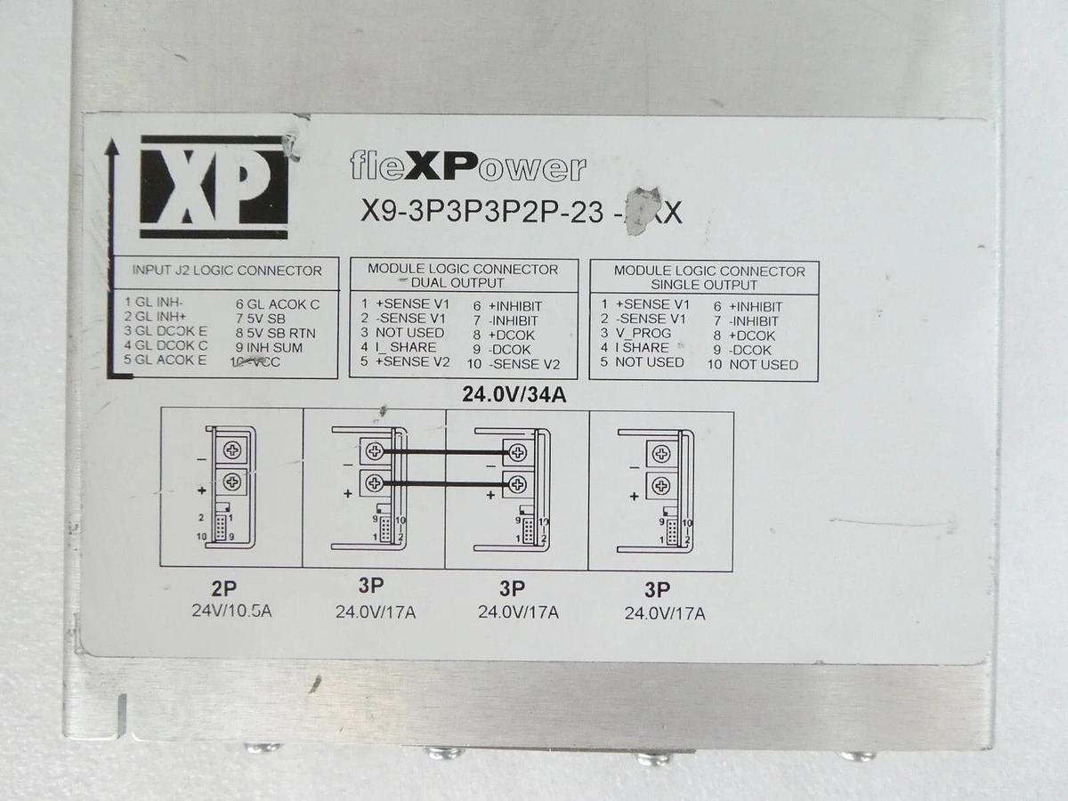 Used XP Power X9-3P3P3P2P-23-XXX Power Supply fleXPower AMAT EMOD 612 Working Surplus
