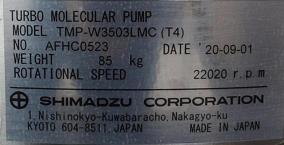 Used TMP Shimadzu TMP-W3503LMC (T4) Turbomolecular Pump Communication Fault Untested