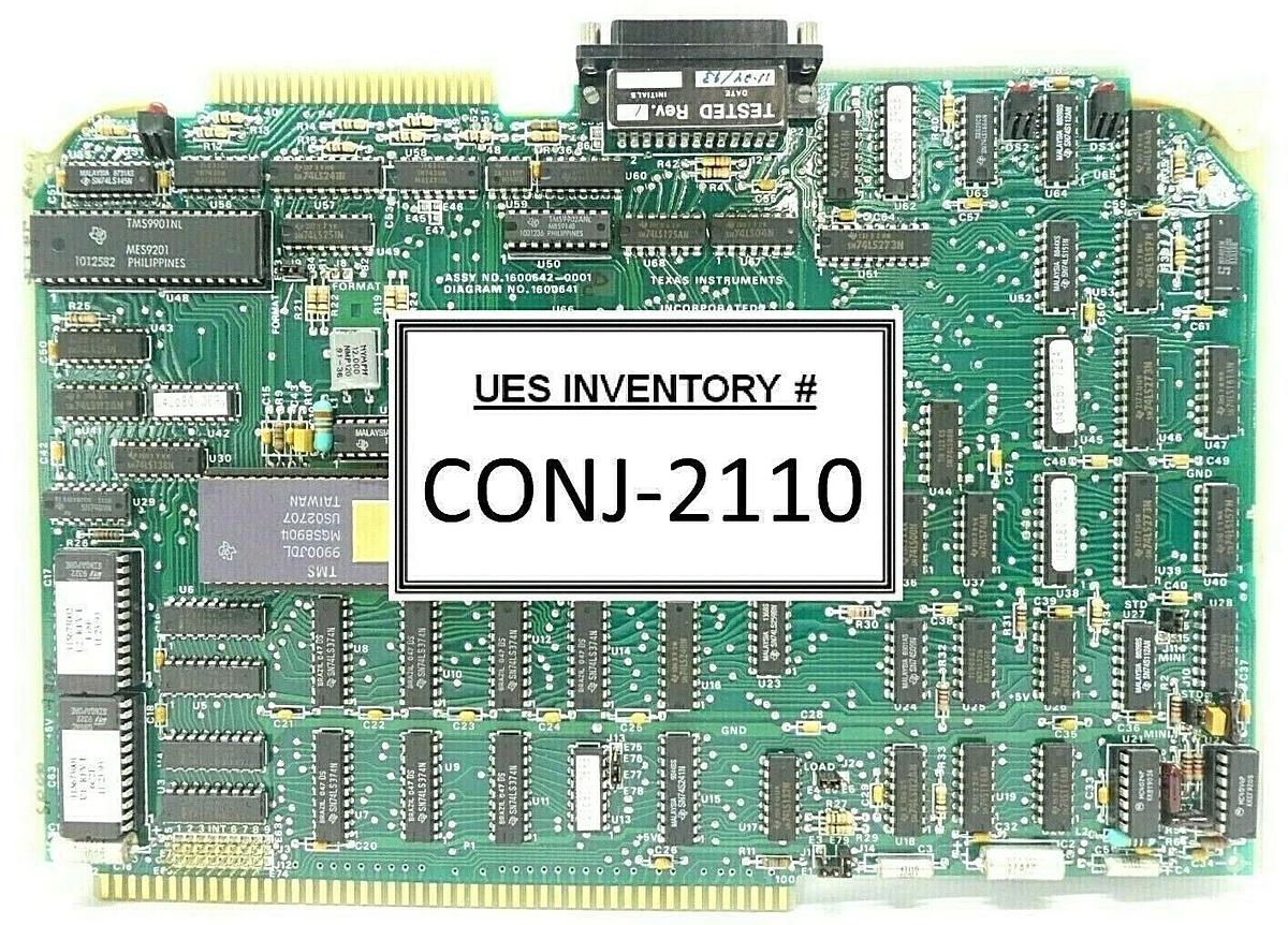 Texas Instruments 1600642-0001 D Floppy Disc Control PCB Card Varian 109533002