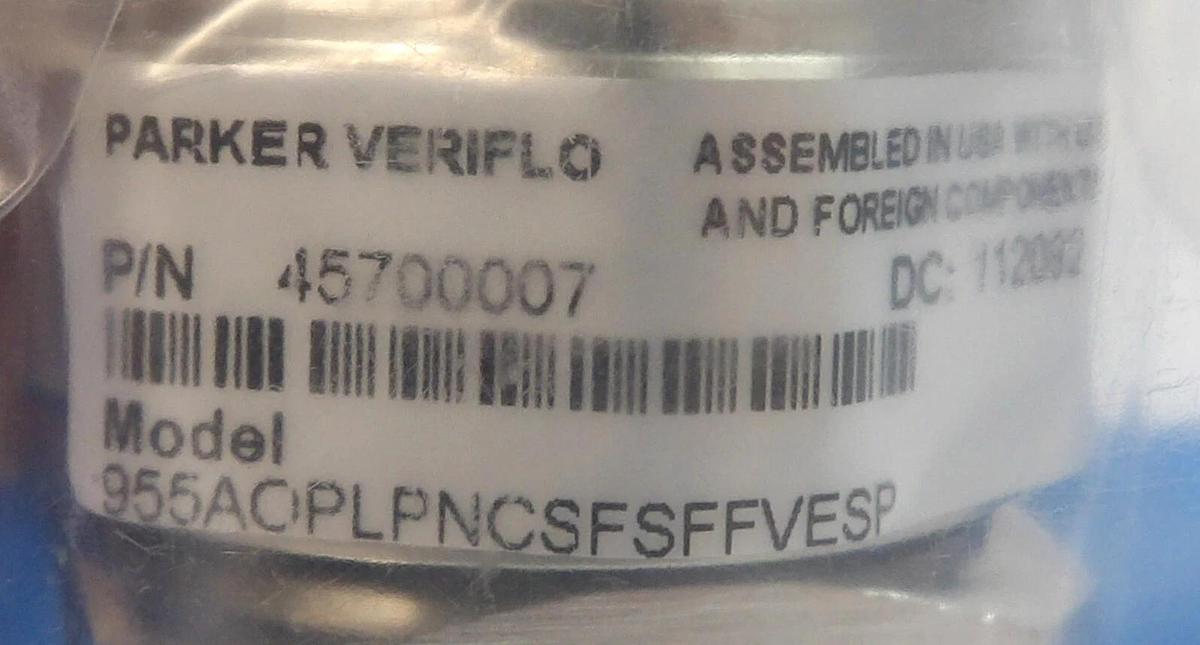 Used Parker Veriflo 45700007 Diaphragm Valve 955AOPLPNCSFSFFVESP Lot of 4 New Spare