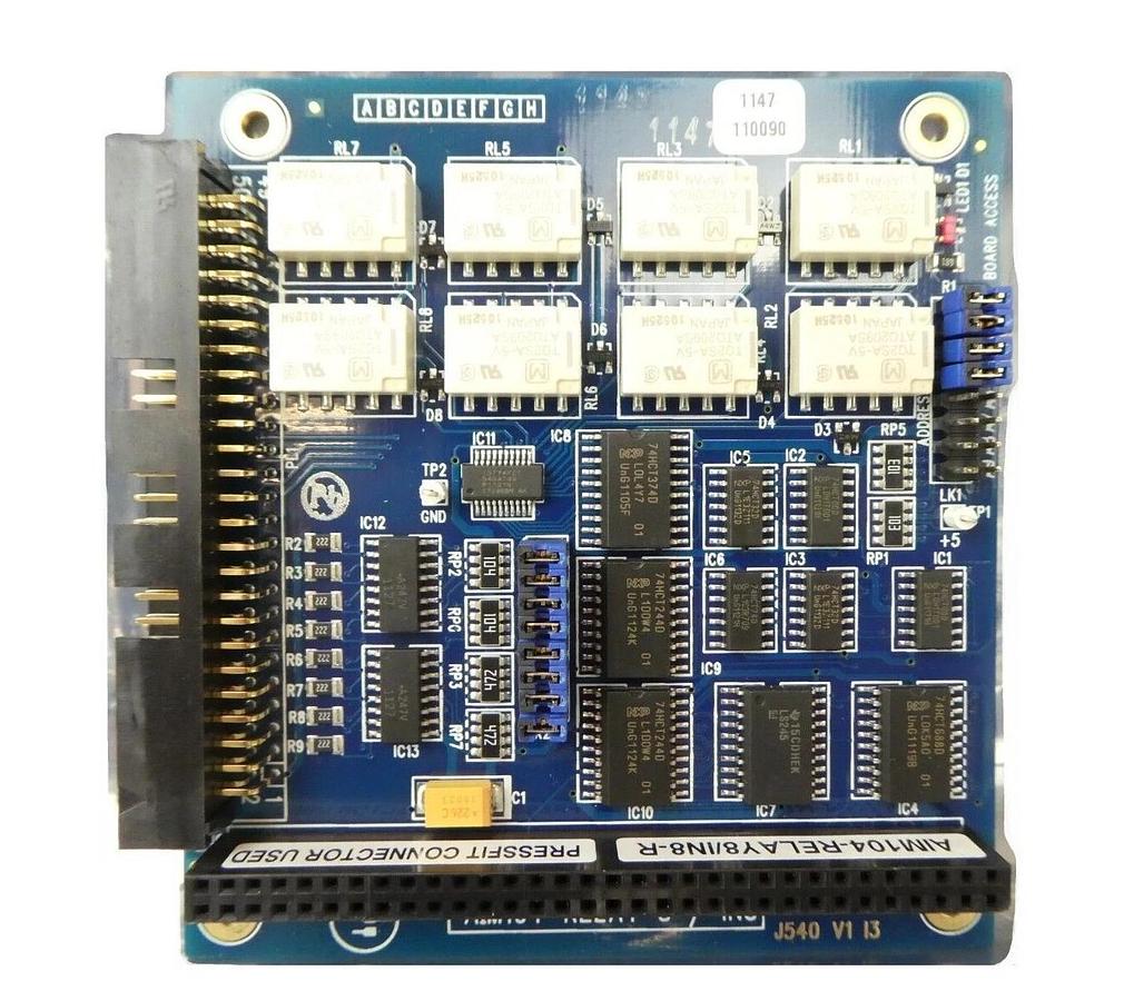 Used Arcom AIM104-RELAY 8/IN8-R Interface PCB 1147 Air Products E186014 Working Spare