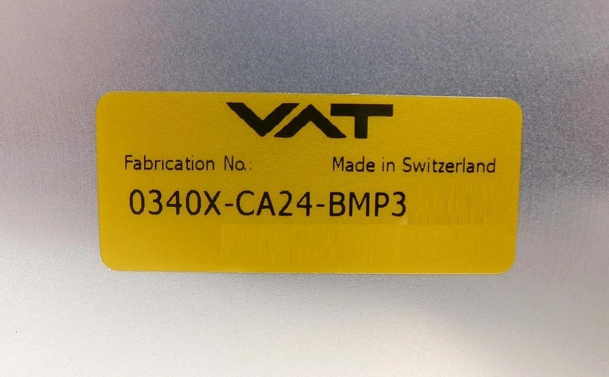 Used VAT 0340X-CA24-BMP3 300mm Pneumatic Chamber Slit Valve Working