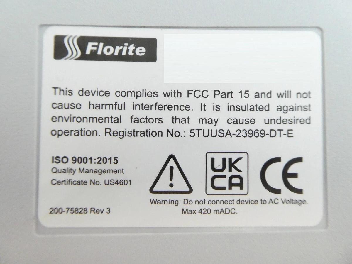 Used Florite 200-75828 Flow Process Dosing Controller Display Working Surplus