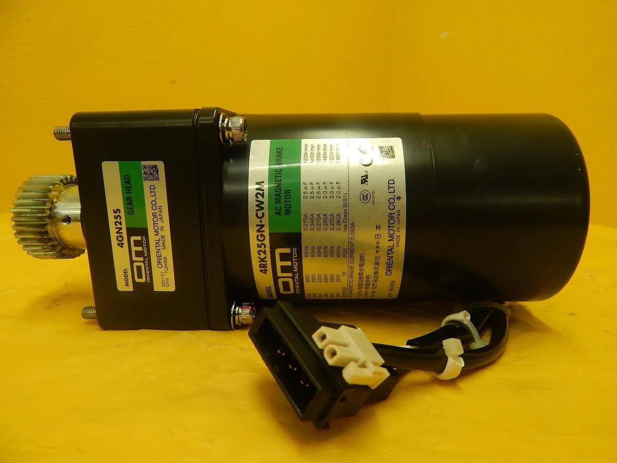Used Oriental Motor 4RK25GN-CW2M AC Magnetic Brake Motor Gearhead 4GN25S Used Working